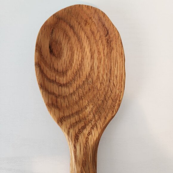 Handmade Gorgeous Oak Spoon 11" long - Picture 3 of 6